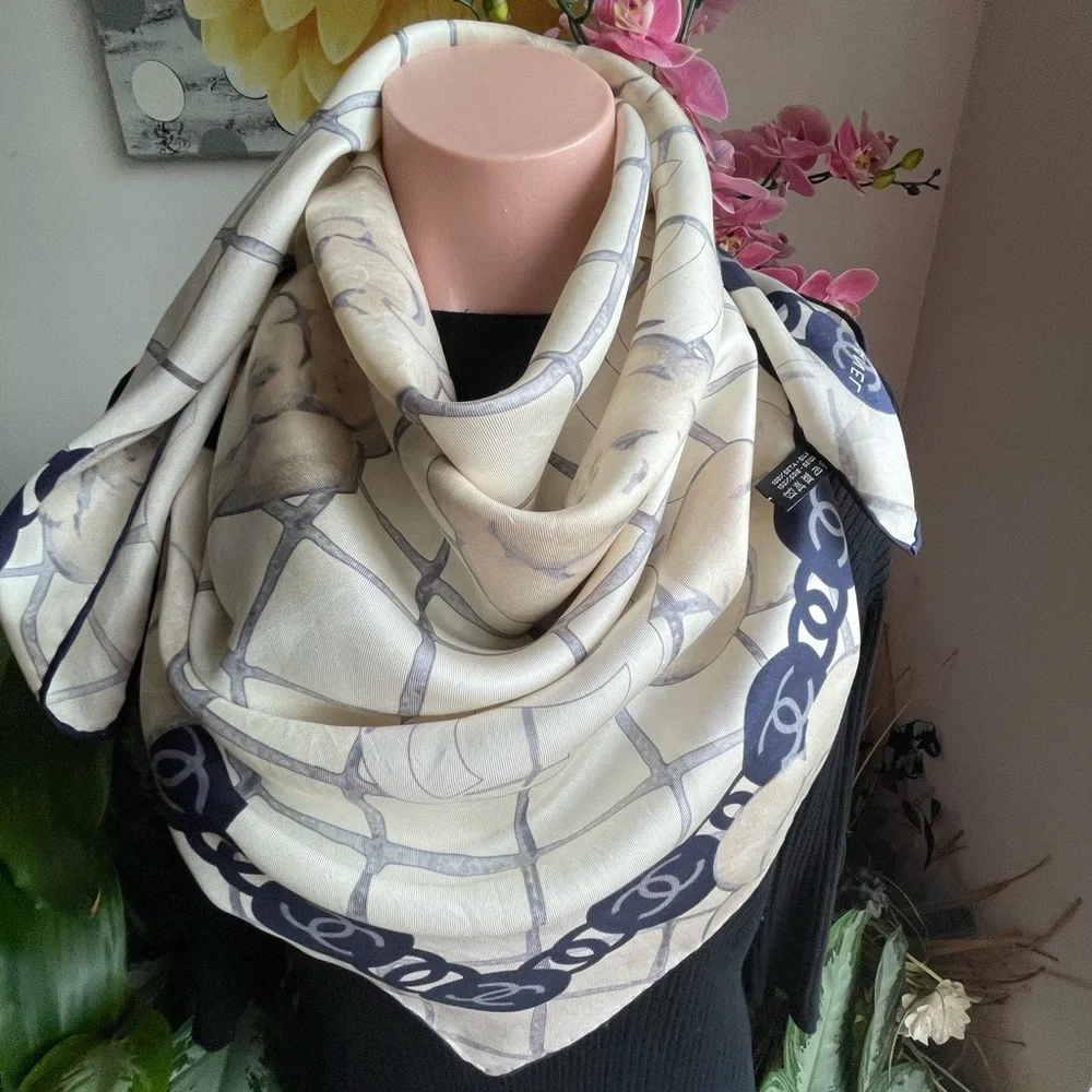 Chanel Silk Scarf. - Picture 2 of 16